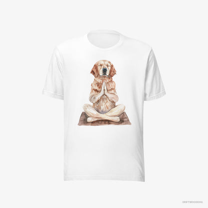 Golden Retriever Meditating during Yoga White T-Shirt