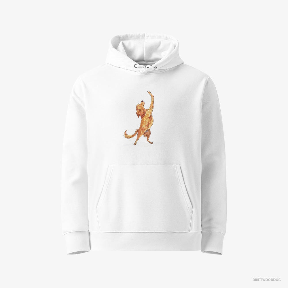 Golden Retriever Having Yoga Session – Women's Hoodie White Eco – Eco-Friendly