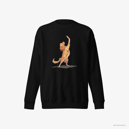 Golden Retriever Having Yoga Session Black Sweatshirt