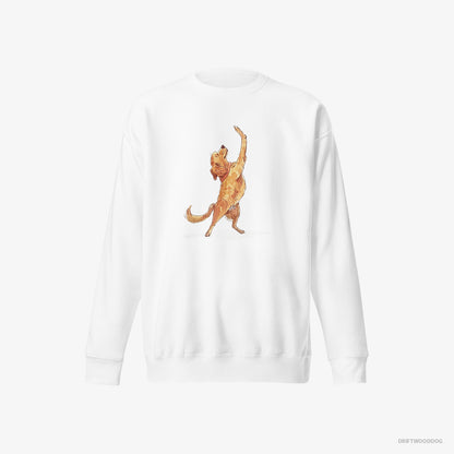 Golden Retriever Having Yoga Session White Sweatshirt