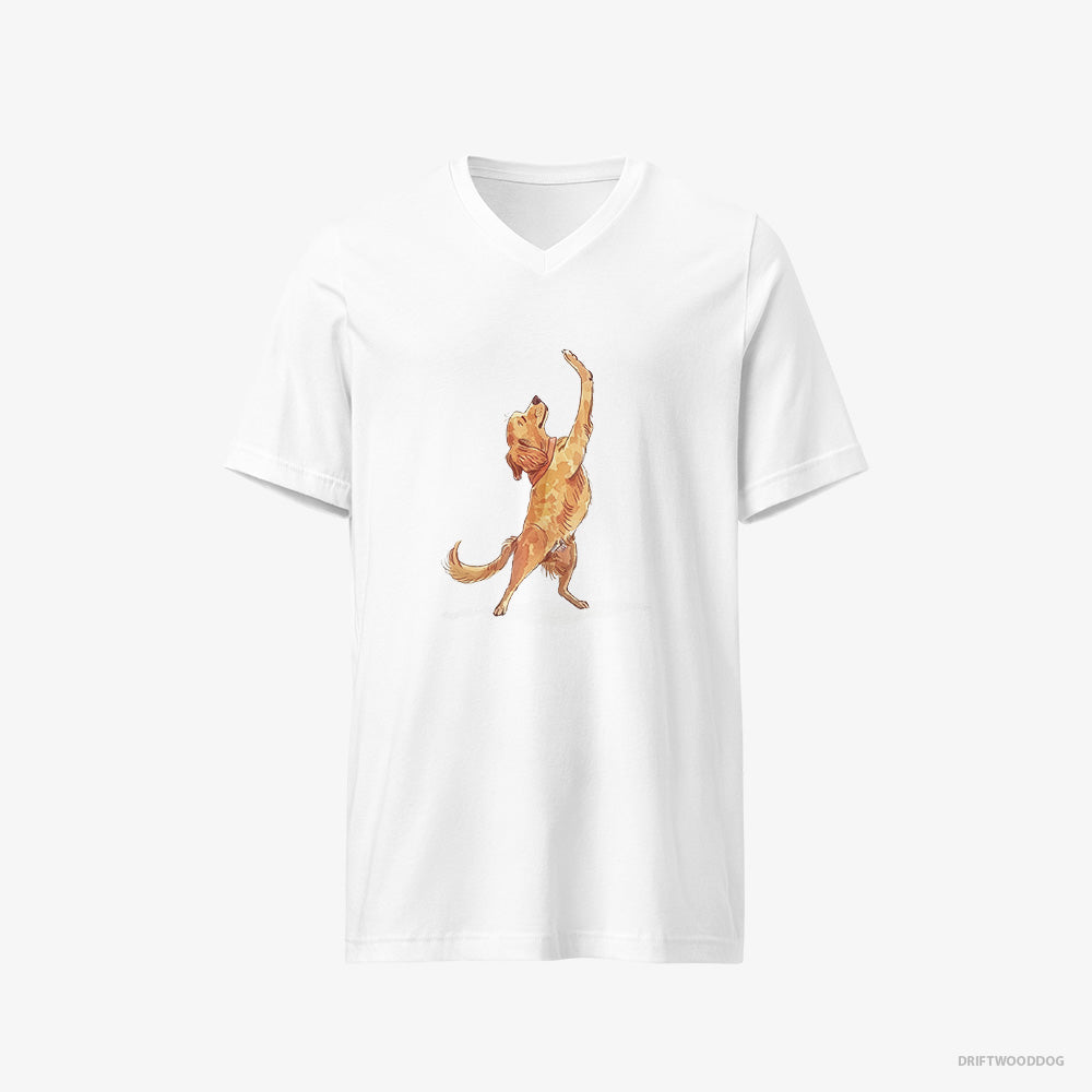 Golden Retriever Having Yoga Session V-Neck T-Shirt