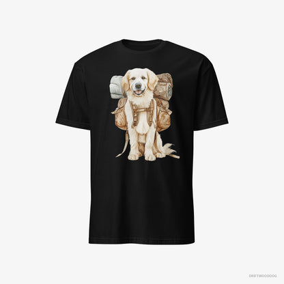 Golden Retriever Ready to Go Hiking Black T-Shirt