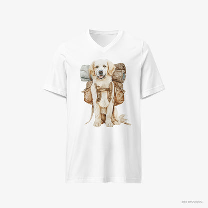 Golden Retriever Ready to Go Hiking White T-Shirt