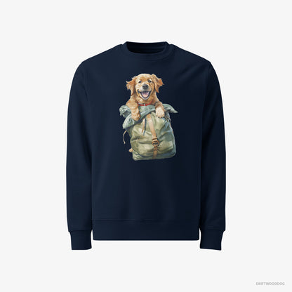 Golden Retriever Ready for Hiking Navy Sweatshirt