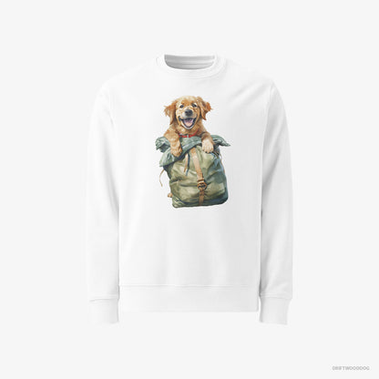 Golden Retriever Ready for Hiking White Sweatshirt