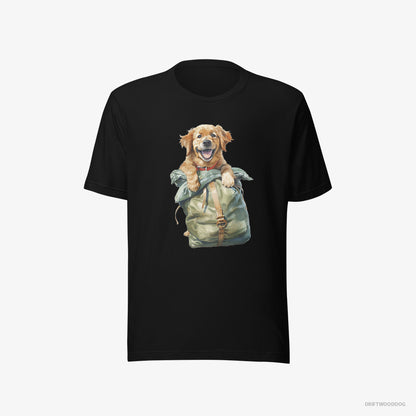 Golden Retriever Ready for Hiking Black T-Shirt