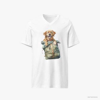 Golden Retriever Ready for Hiking White T-Shirt