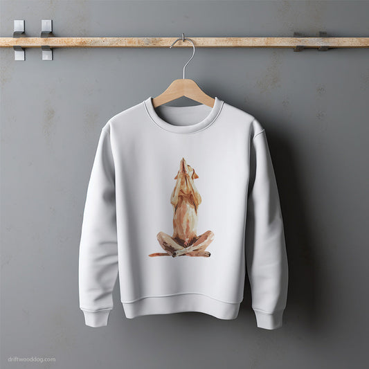 Meditative Labrador Retriever Doing Yoga Sweatshirt – Unisex Sweatshirt for Dog Lovers