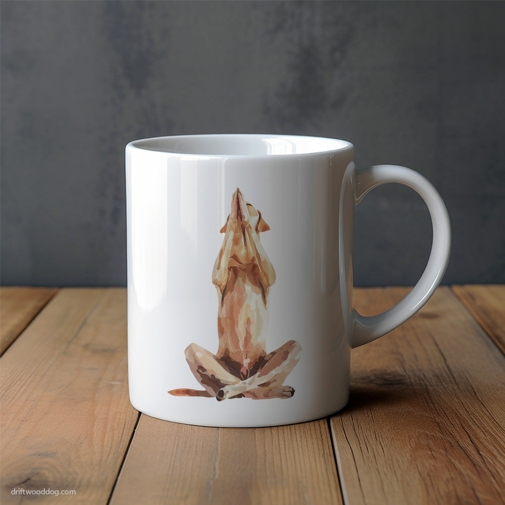 Meditative Labrador Retriever Doing Yoga Mug – Unique Dog Cups | Dog-Themed Mugs