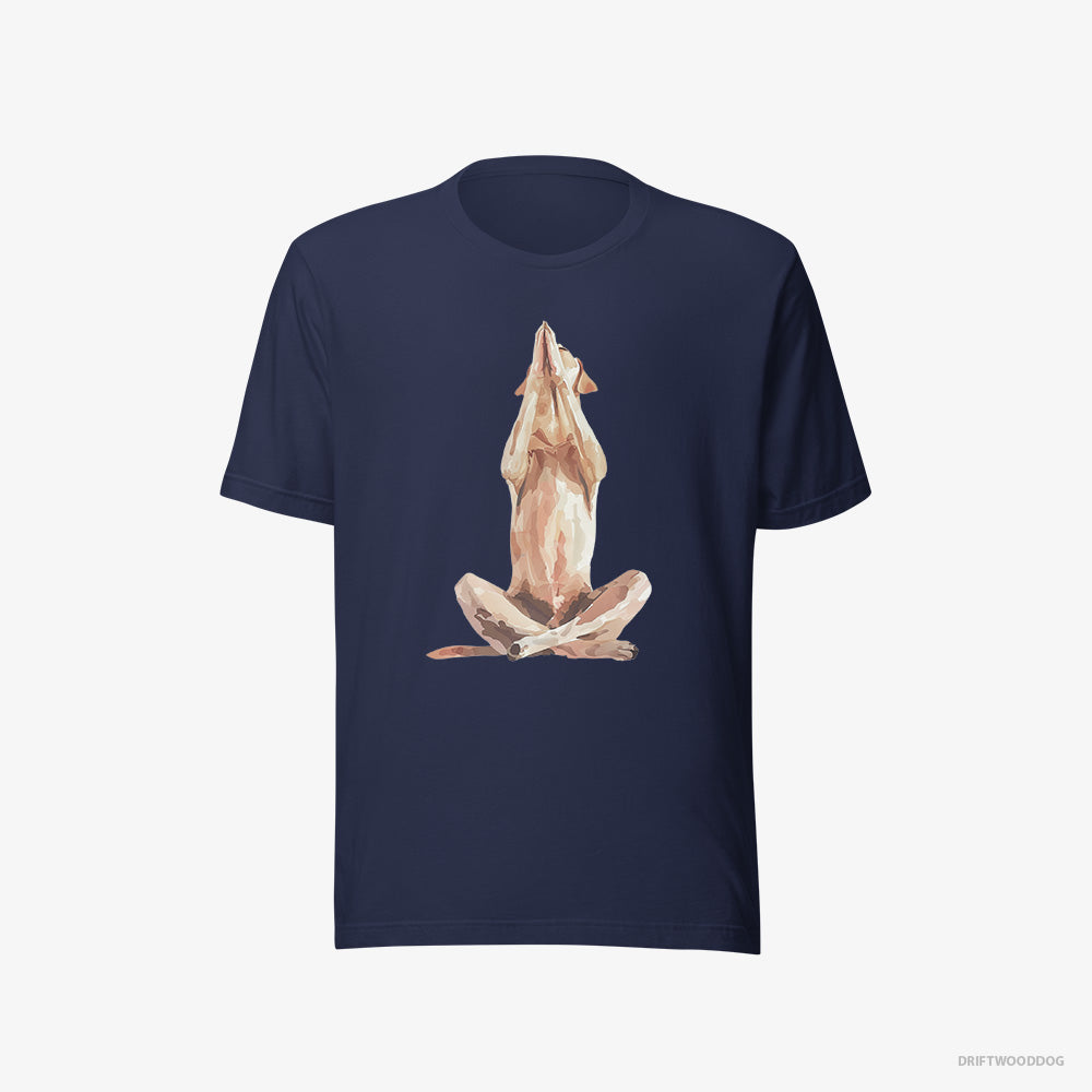 Meditative Labrador Retriever Doing Yoga – Women's T-Shirt Navy Eco – Eco-Friendly