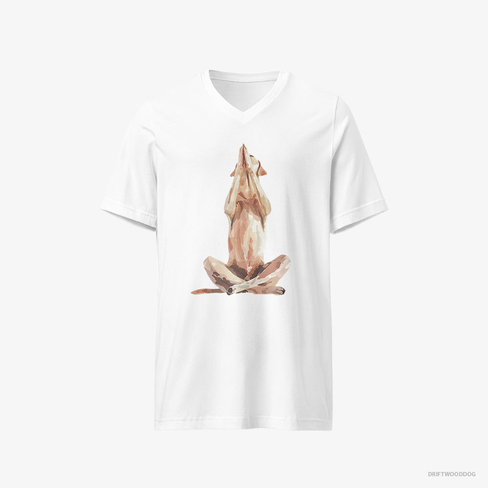 Labrador Retriever Doing Yoga V-Neck T-Shirt