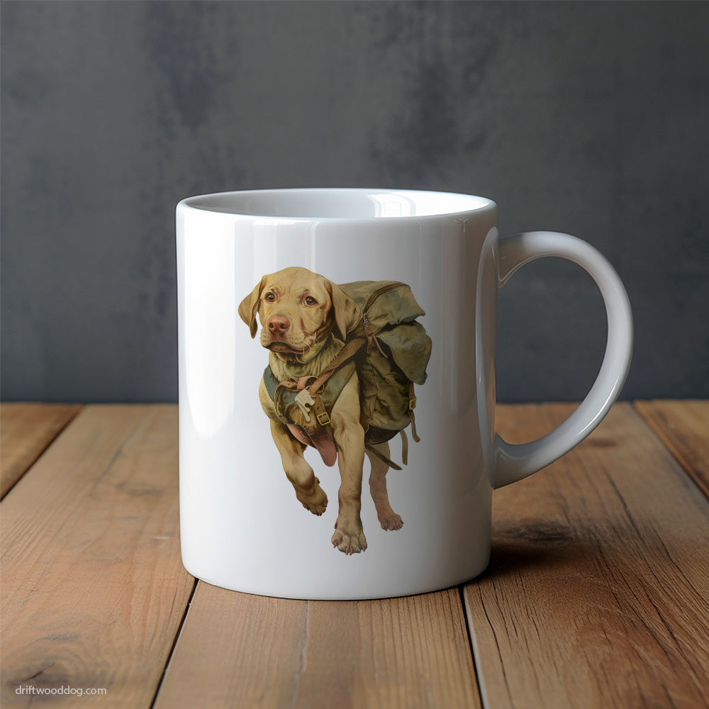 Puppy Labrador Retriever Ready for Hiking Mug – Unique Dog Cups | Dog-Themed Mugs