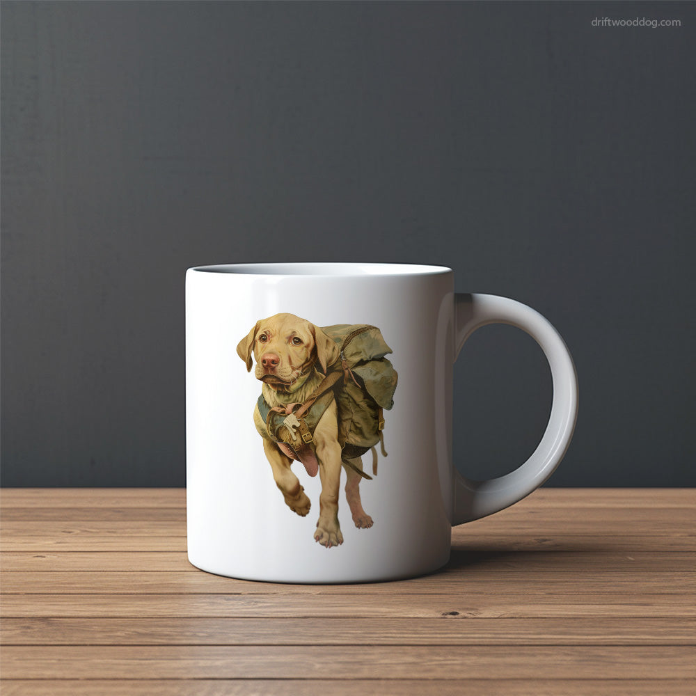 Puppy Labrador Retriever Ready for Hiking Mug – Custom Dog Mugs | Personalized Pet Mugs