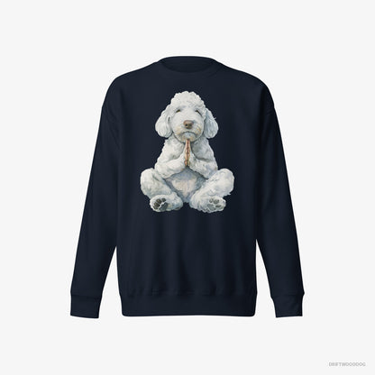 Poodle Having Yoga Session Navy Sweatshirt