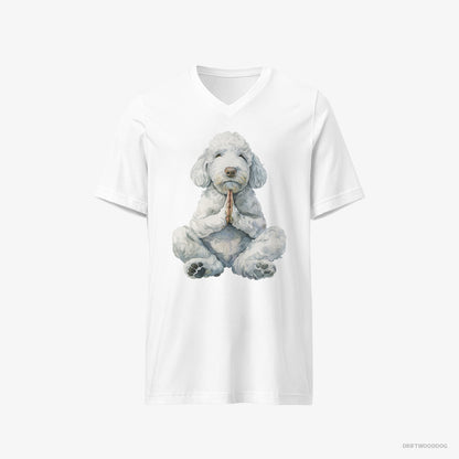 Poodle Having Yoga Session White T-Shirt