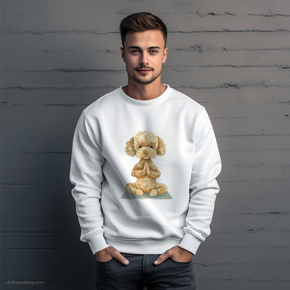 Meditative Poodle Doing Yoga Sweatshirt – Unique Dog Sweatshirt for Men