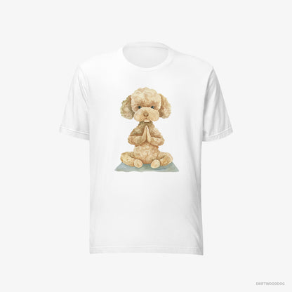 Poodle Doing Yoga White T-Shirt