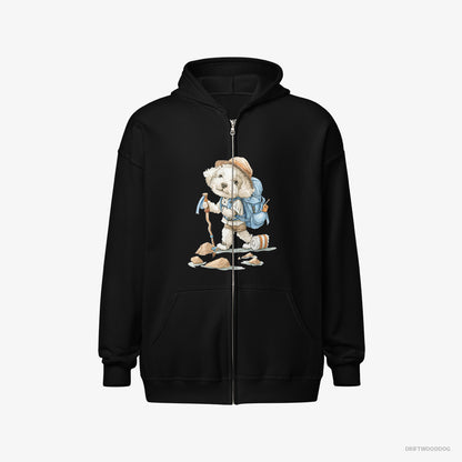 Poodle Backpacking Black Hoodie