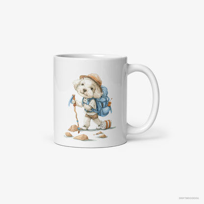 Poodle Backpacking White Mug