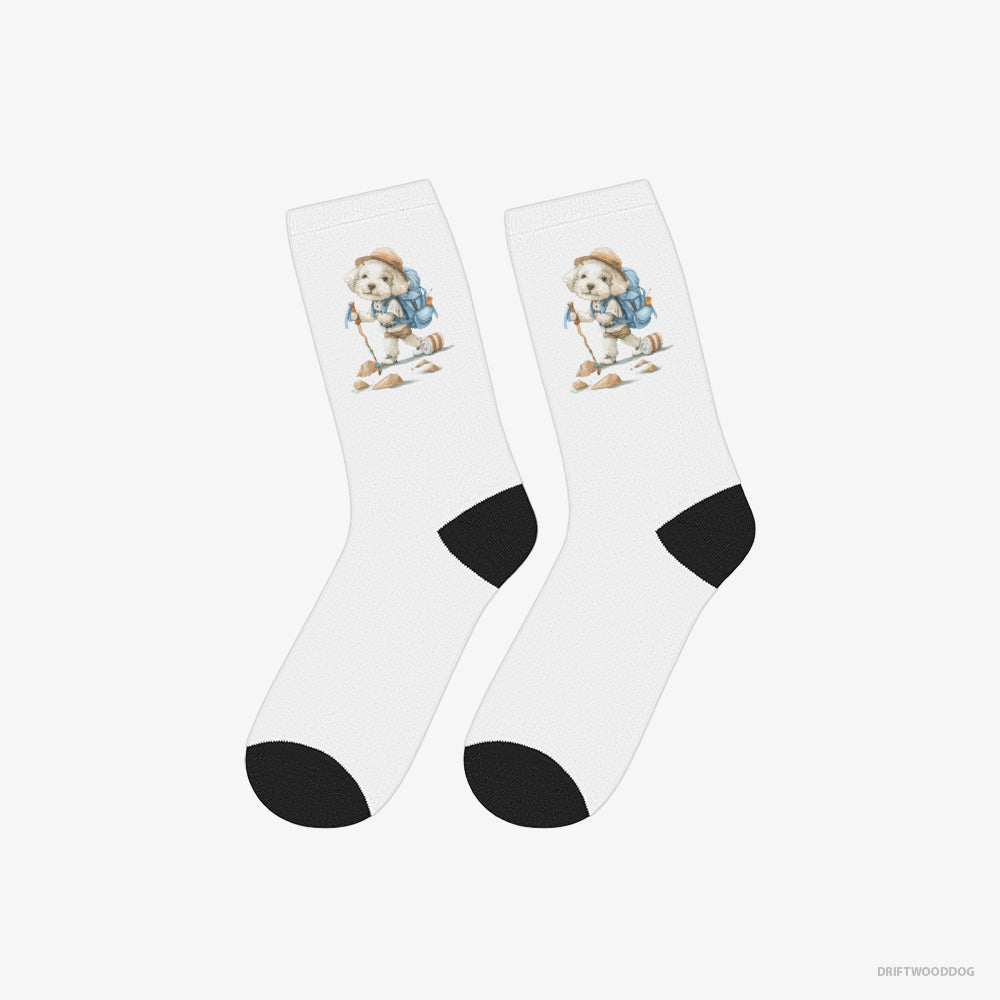 Little Poodle Backpacking – Socks White – Classic