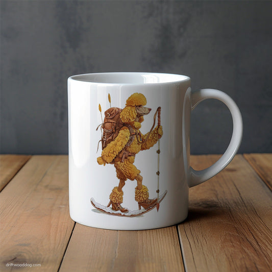 Poodle Ready for Hiking Mug – Unique Dog Cups | Dog-Themed Mugs