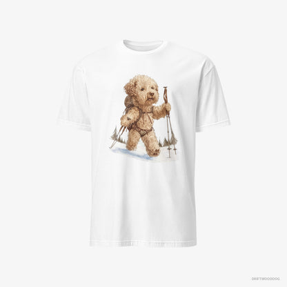 Poodle Hiking in Winter White T-Shirt