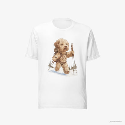 Poodle Hiking in Winter White T-Shirt