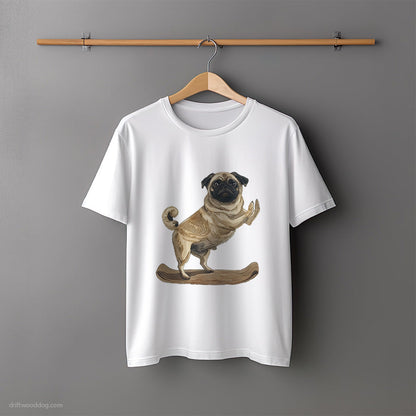 Pug Having Yoga Session T-Shirt – Unisex Tee for Dog Lovers