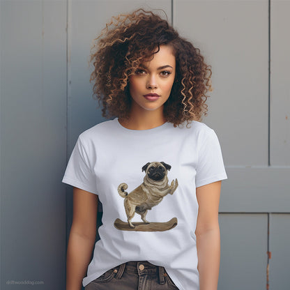 Pug Having Yoga Session T-Shirt – Dog T-Shirt for Women