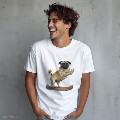 Pug Having Yoga Session T-Shirt – Dog T-Shirt for Men