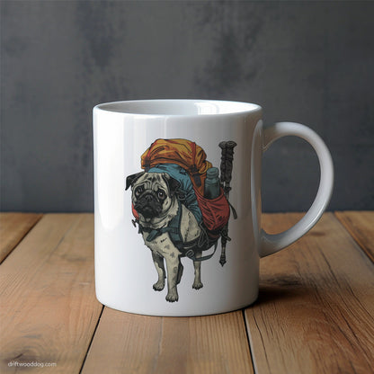 Pug Ready for Hiking Mug – Unique Dog Cups | Dog-Themed Mugs