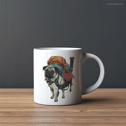 Pug Ready for Hiking Mug – Custom Dog Mugs | Personalized Pet Mugs