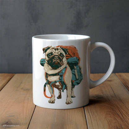 Pug with a Rucksack Mug – Unique Dog Cups | Dog-Themed Mugs