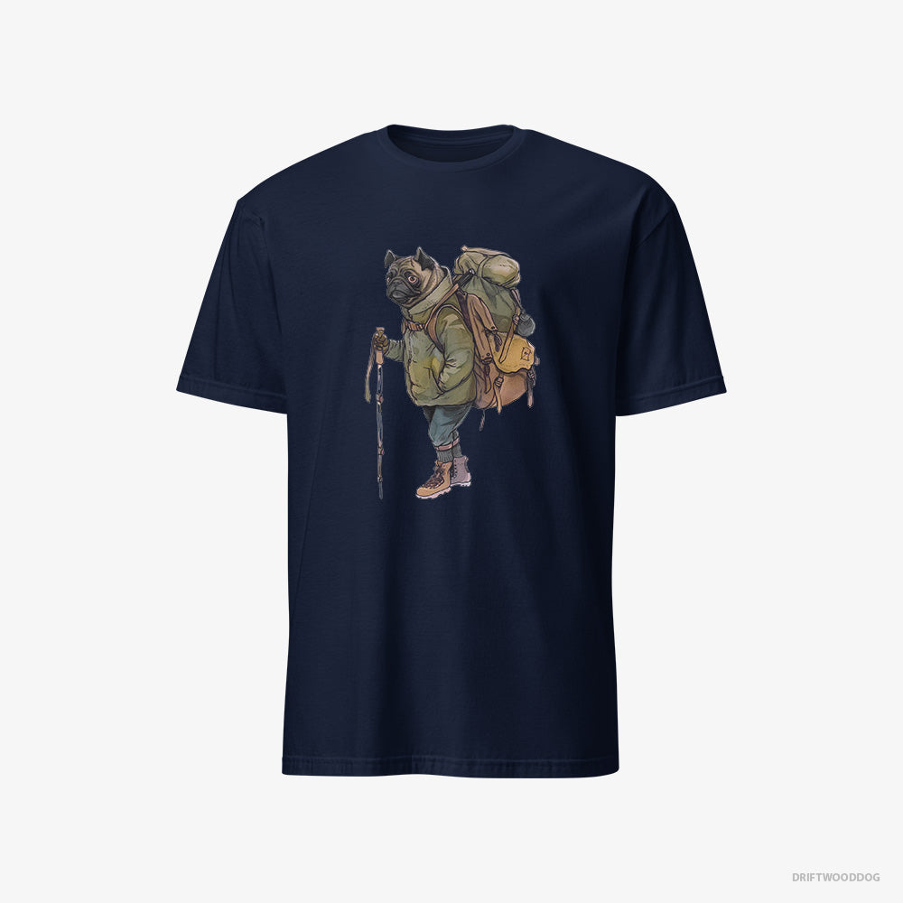 Pug Hiking – Men's T-Shirt Navy – Classic