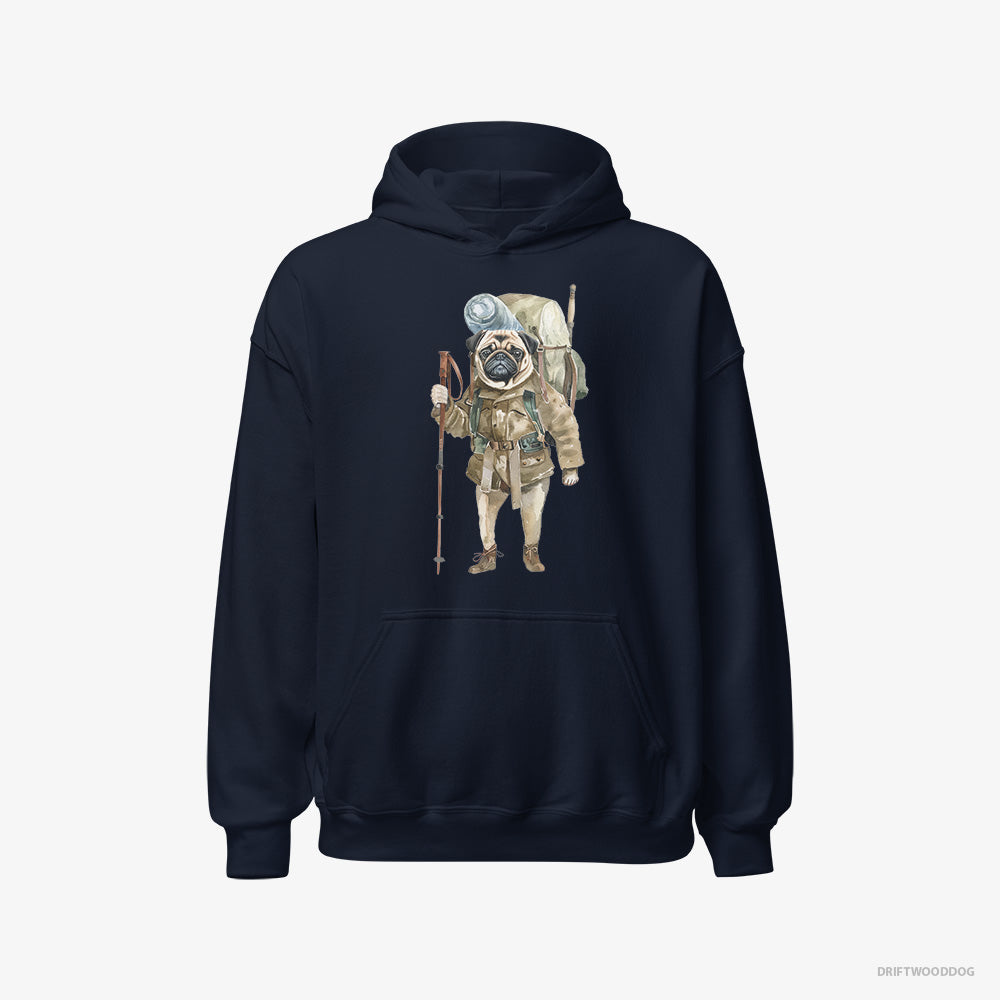 Pug Wandering with a Backpack Classic Hoodie