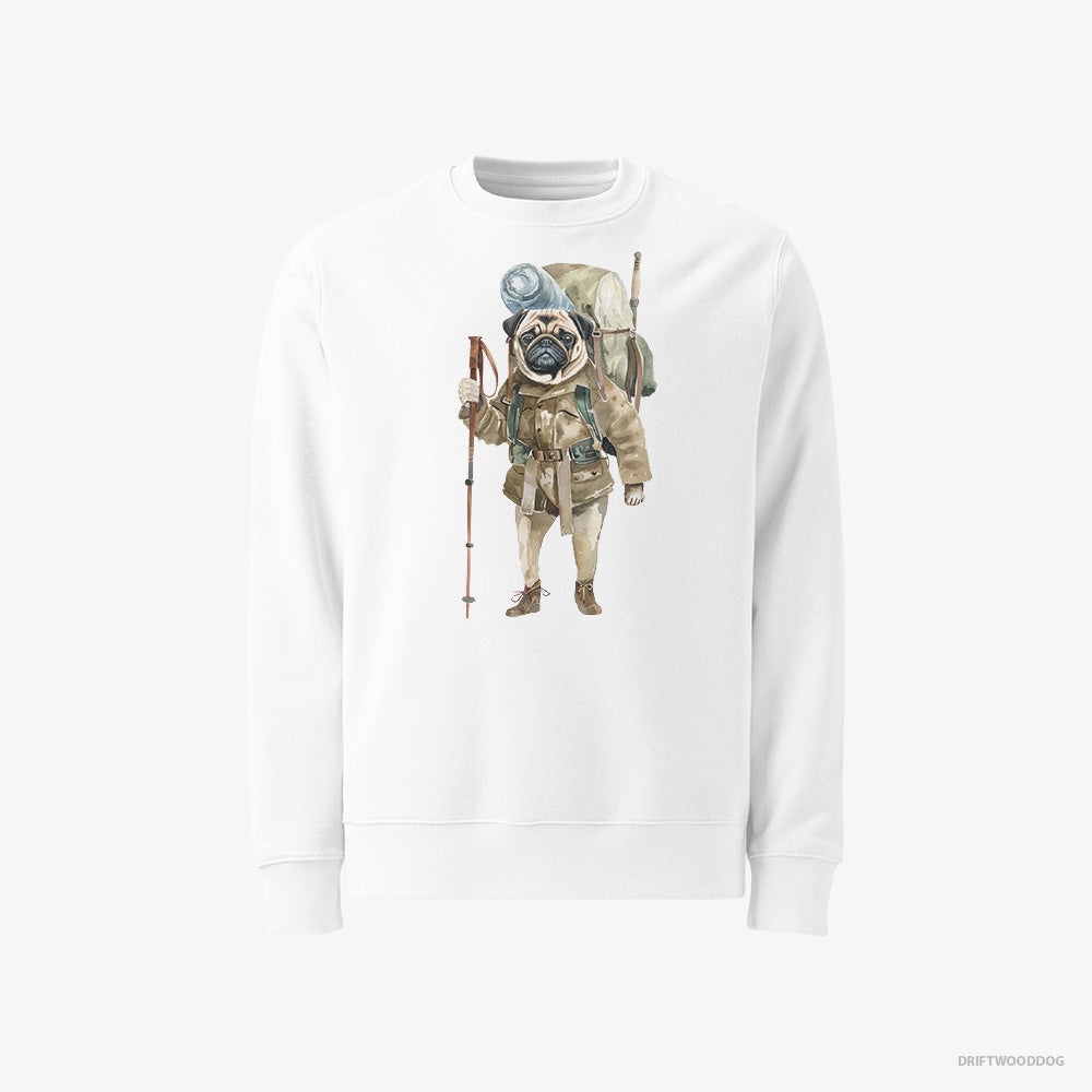 Pug Wandering with a Backpack Classic Sweatshirt