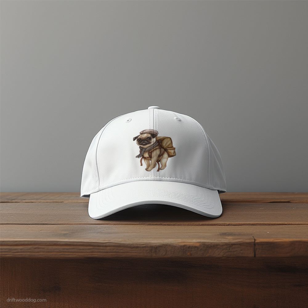 Pug Backpacking Expedition Hat – Unique Dog-Themed Hats for Dog Lovers