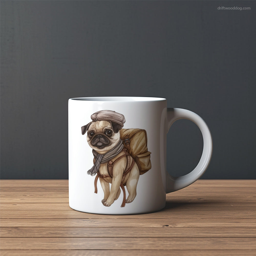 Pug Backpacking Expedition Mug – Custom Dog Mugs | Personalized Pet Mugs