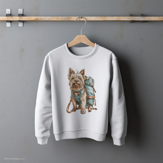 Yorkshire Terrier with a Backpack Sweatshirt – Unisex Sweatshirt for Dog Lovers