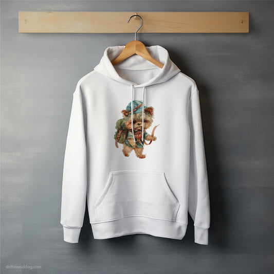 Yorkshire Terrier Rambling with a Rucksack Hoodie – Unisex Hoodie for Dog Lovers