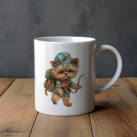 Yorkshire Terrier Rambling with a Rucksack Mug – Unique Dog Cups | Dog-Themed Mugs