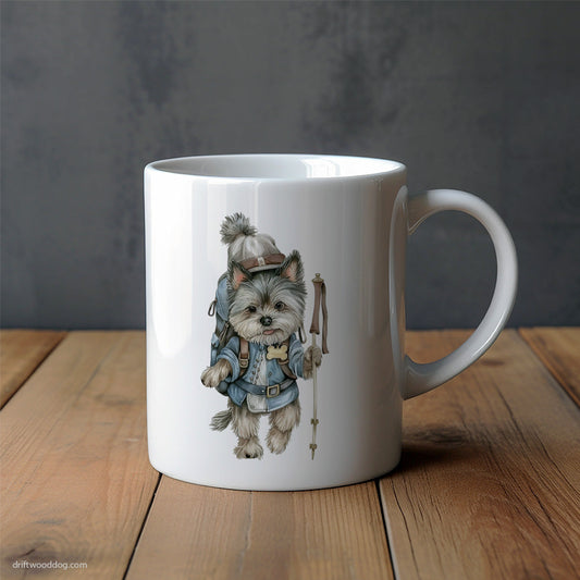 Yorkshire Terrier Hiking with a Backpack Mug – Unique Dog Cups | Dog-Themed Mugs