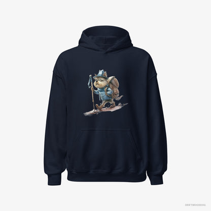 Yorkshire Terrier Hiking Navy Hoodie