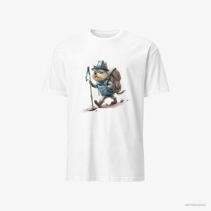 Yorkshire Terrier Hiking White T-Shirt