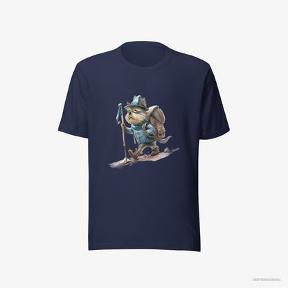 Yorkshire Terrier Hiking Navy T-Shirt