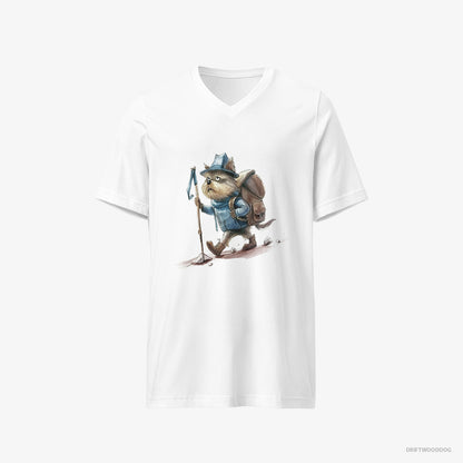 Yorkshire Terrier Hiking White T-Shirt