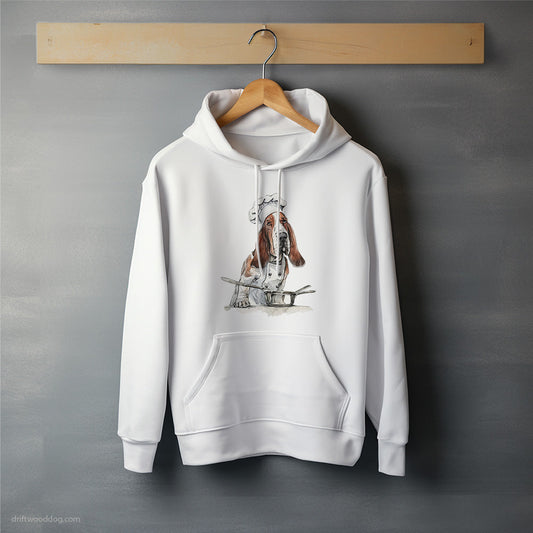 Basset Hound Dressed as a Cook Hoodie – Unisex Hoodie for Dog Lovers