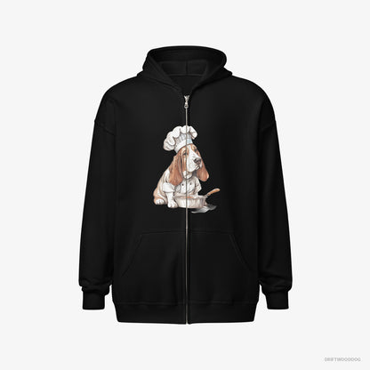 Basset Hound Cooking Meals Black Hoodie