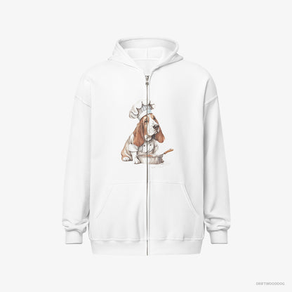 Basset Hound Cooking Meals White Hoodie