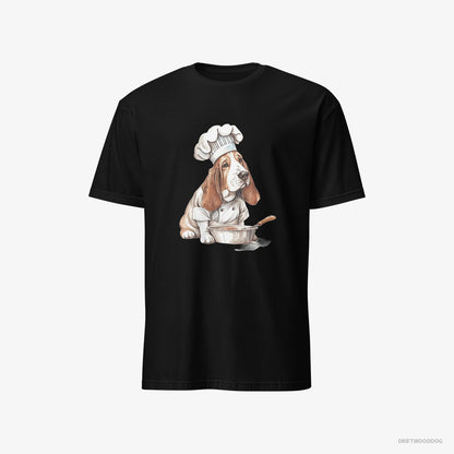 Basset Hound Cooking Meals Black T-Shirt